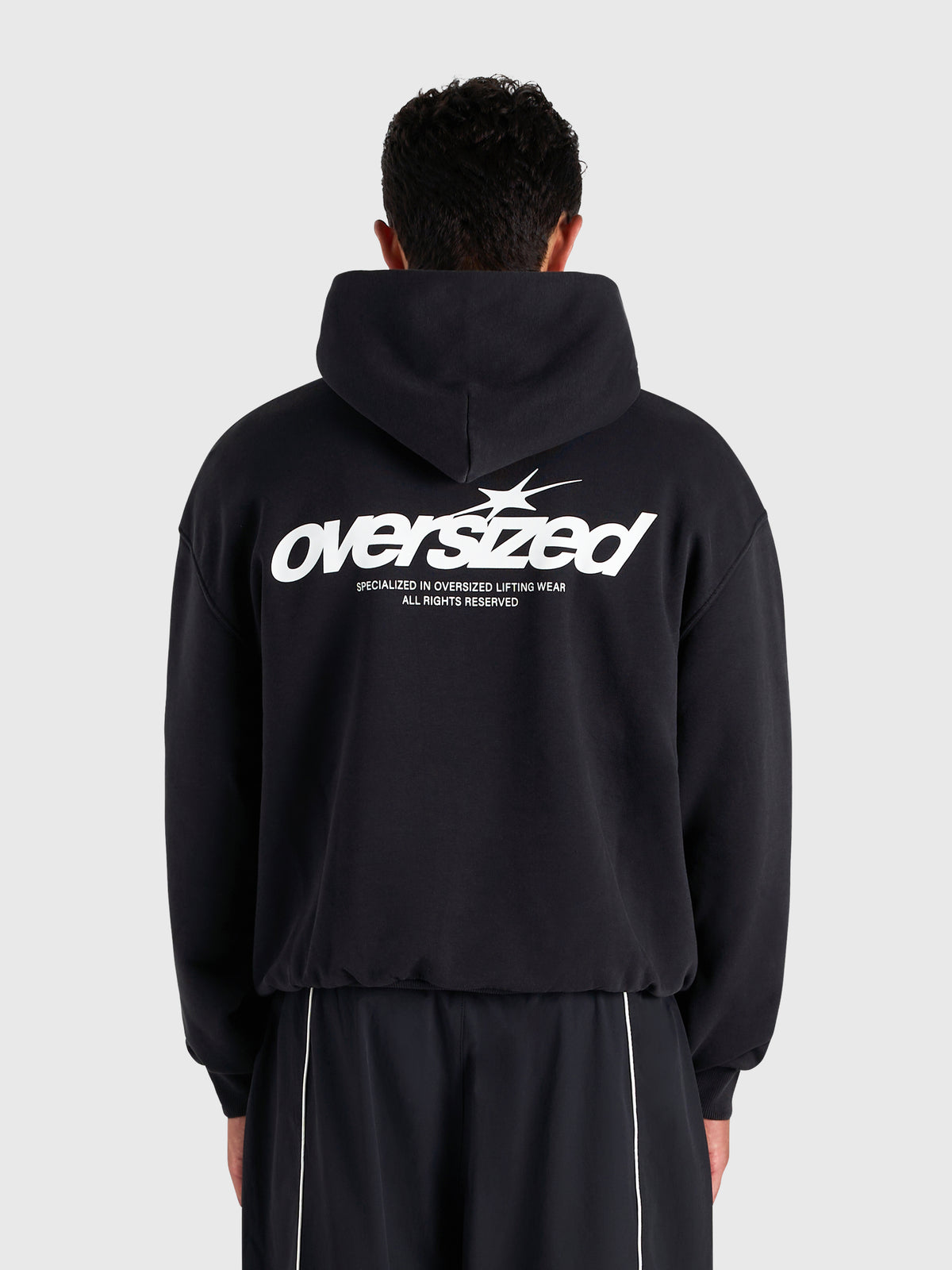 Cursive Hoodie - Vintage Black/White