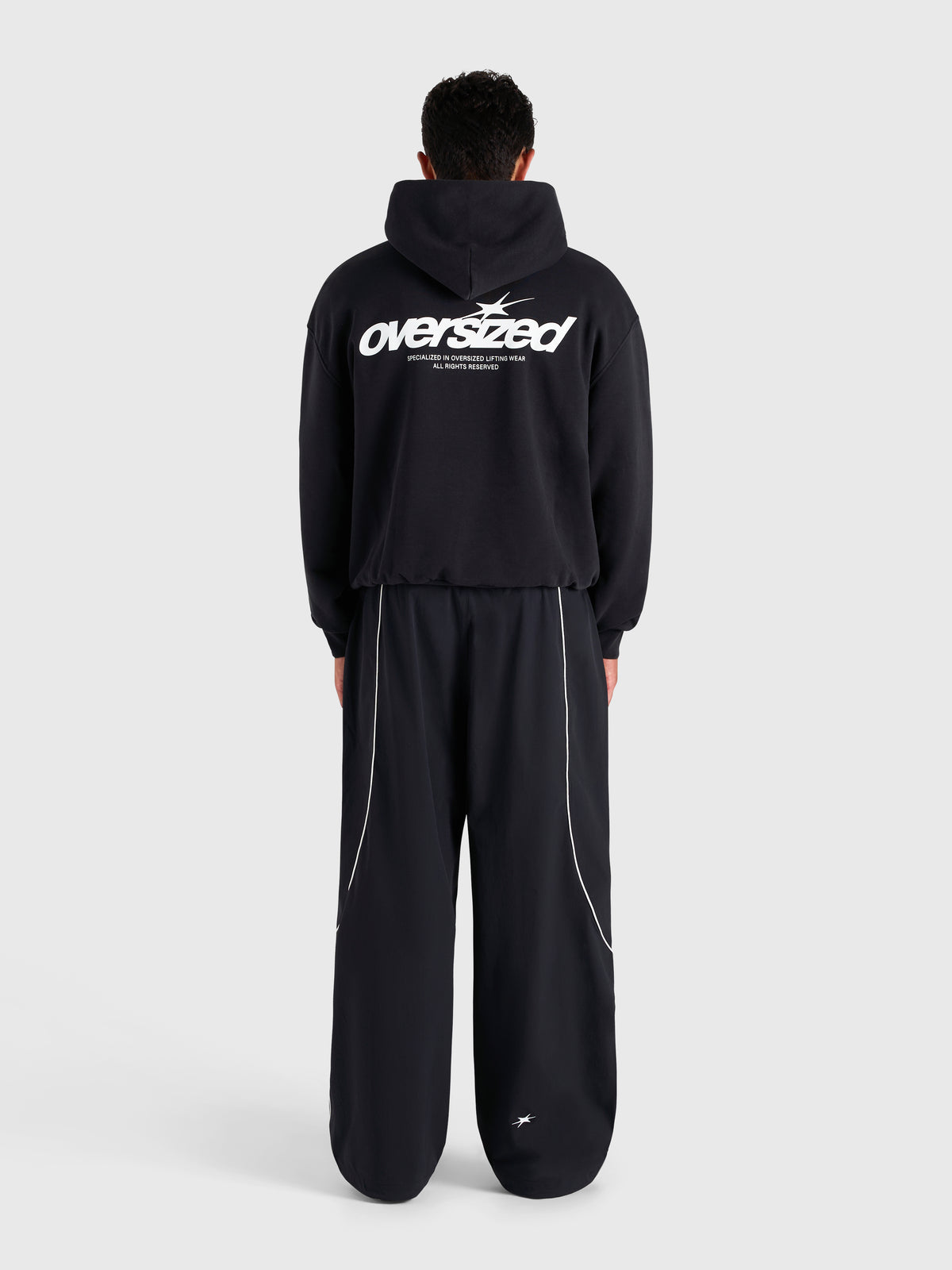 Cursive Hoodie - Vintage Black/White
