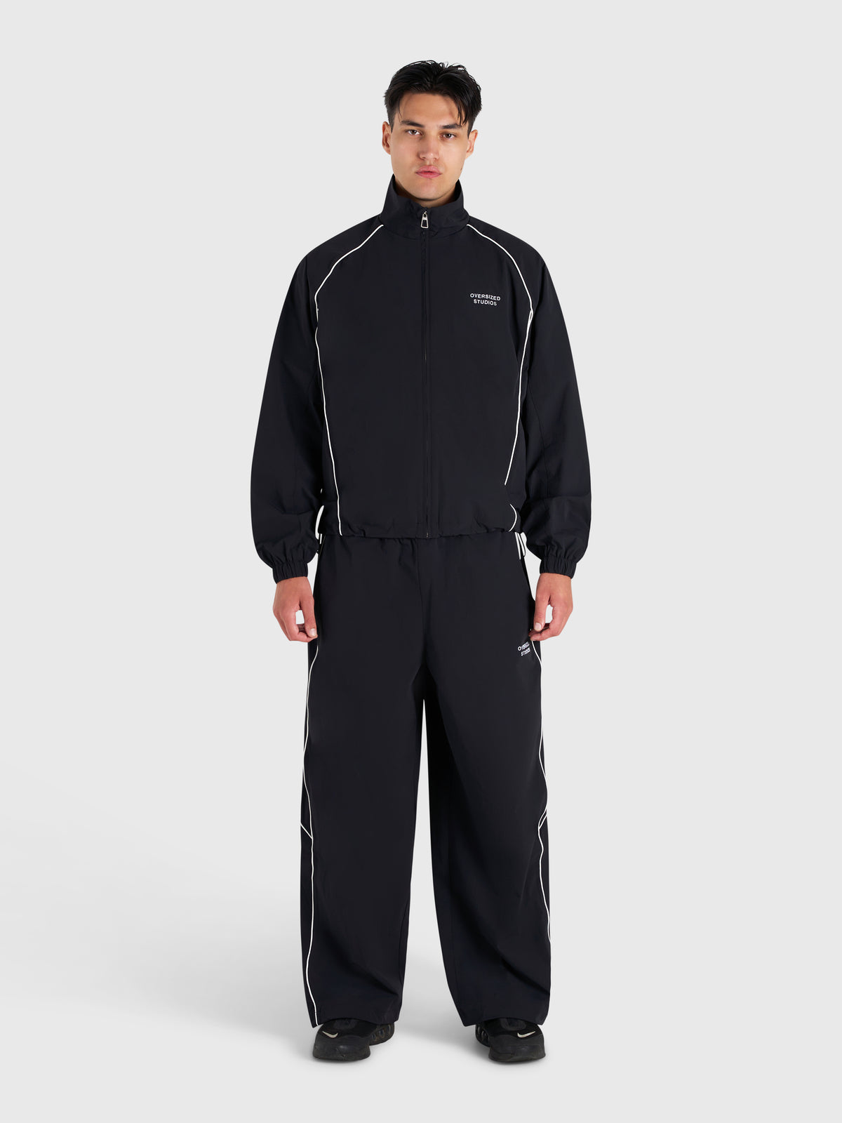 Active Track Jacket - Black/White
