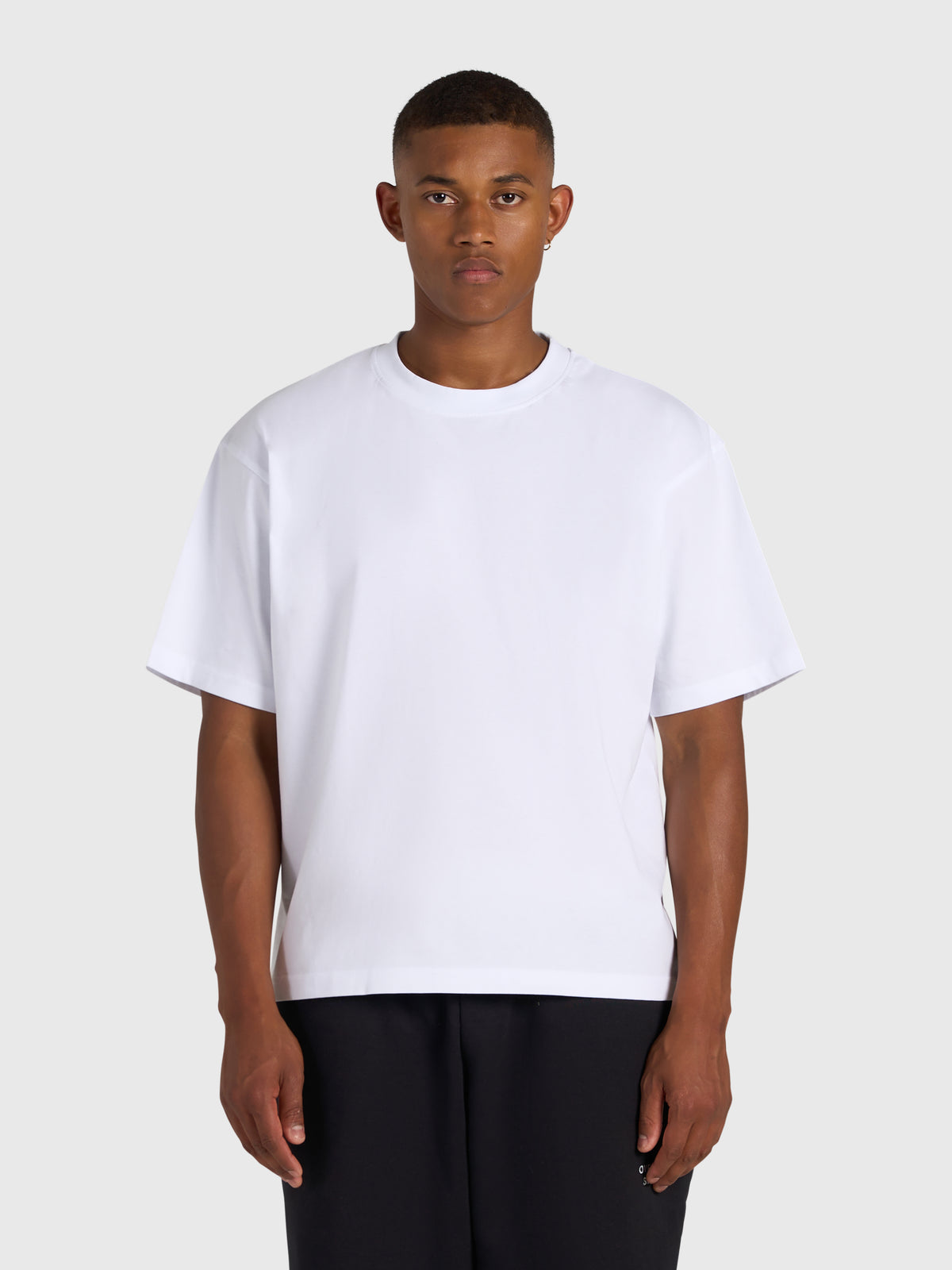 Cursive Box Tee - White/Red