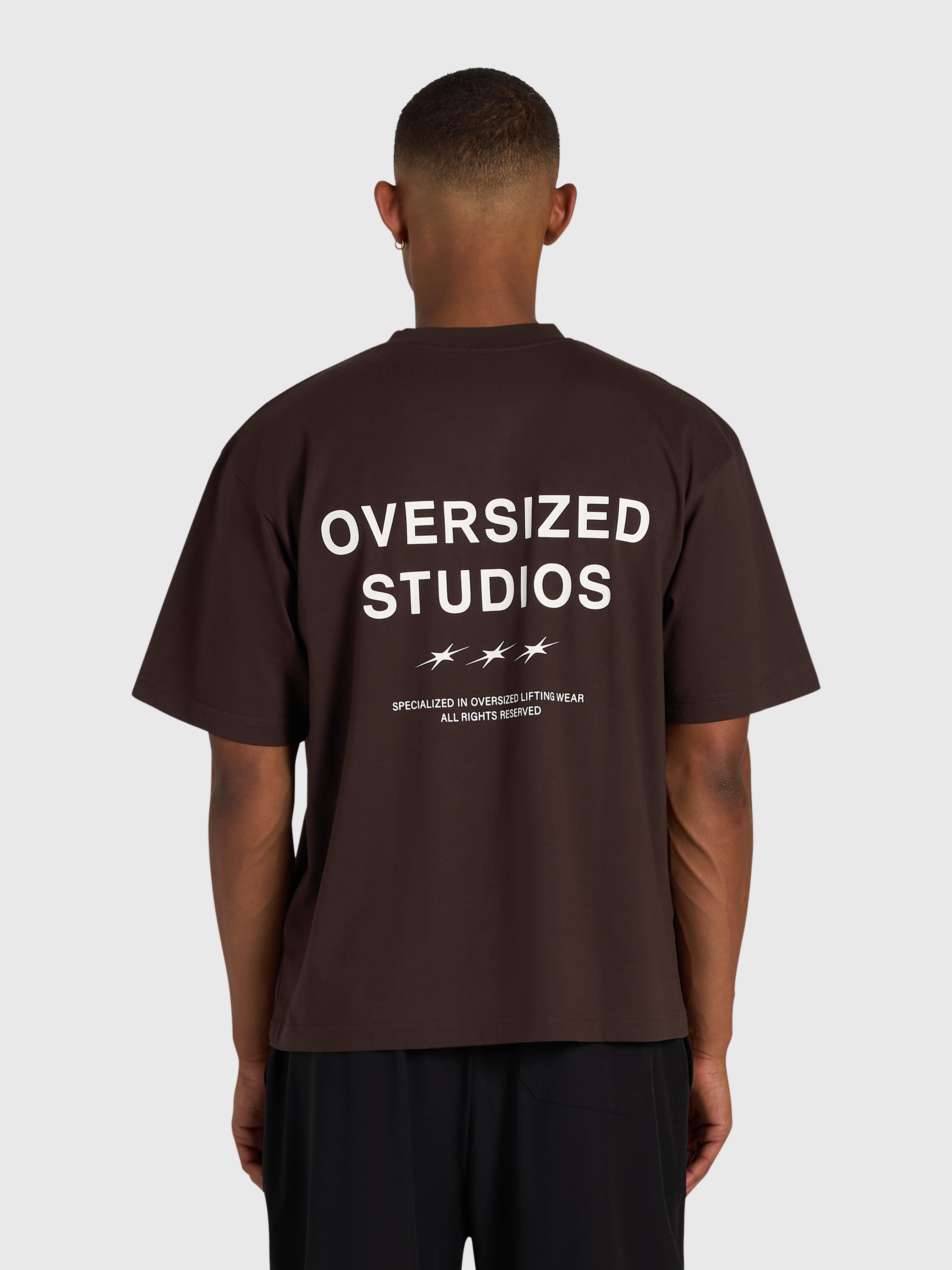Confidence V2 Box Tee - Brown/White