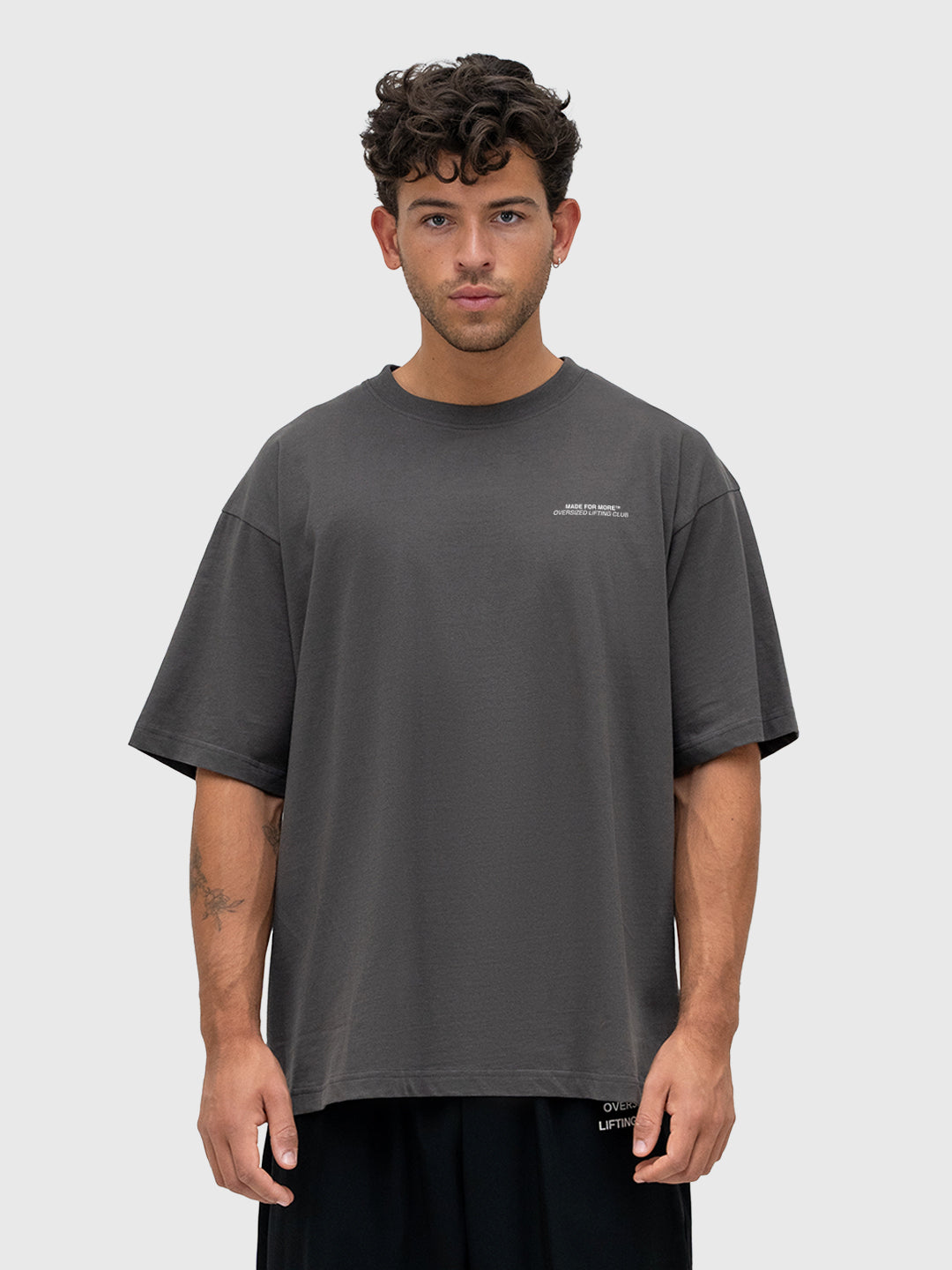 Consistency Box Tee - Steel/White