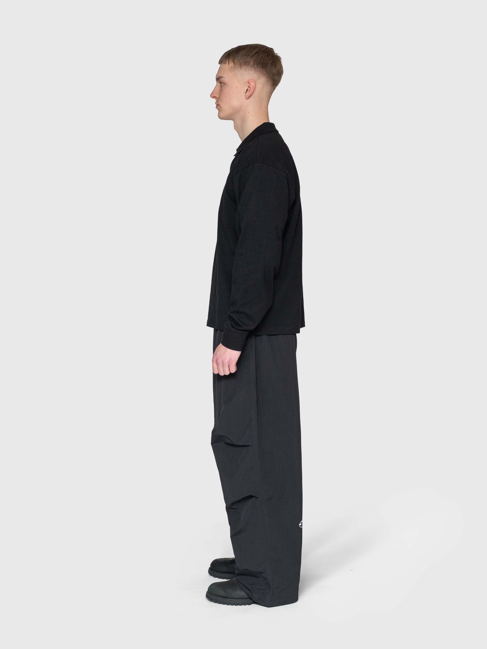AW Polo Long Sleeve - Black/Black
