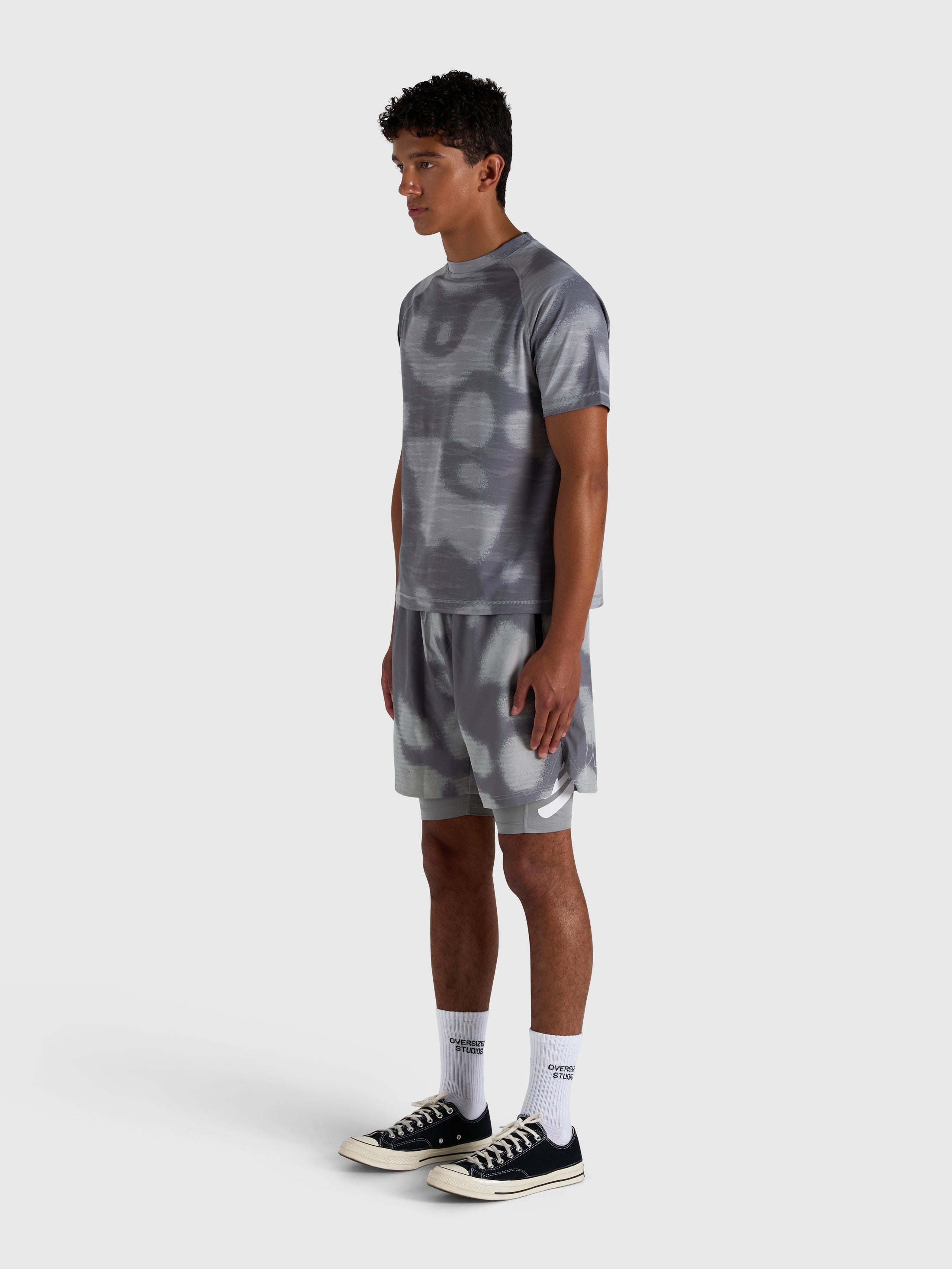 Stamina 2-1 Shorts - Grey/Grey