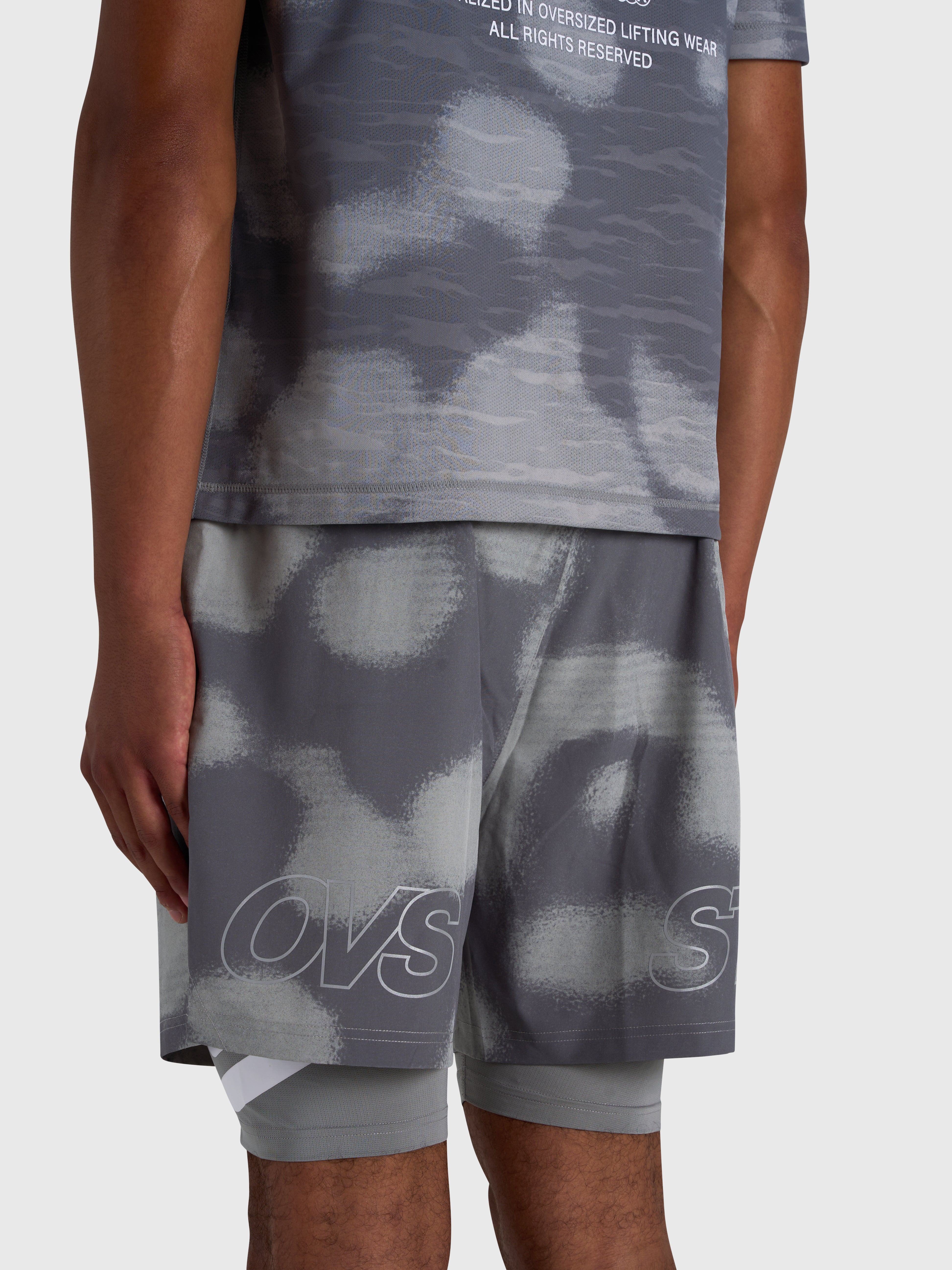 Stamina 2-1 Shorts - Grey/Grey