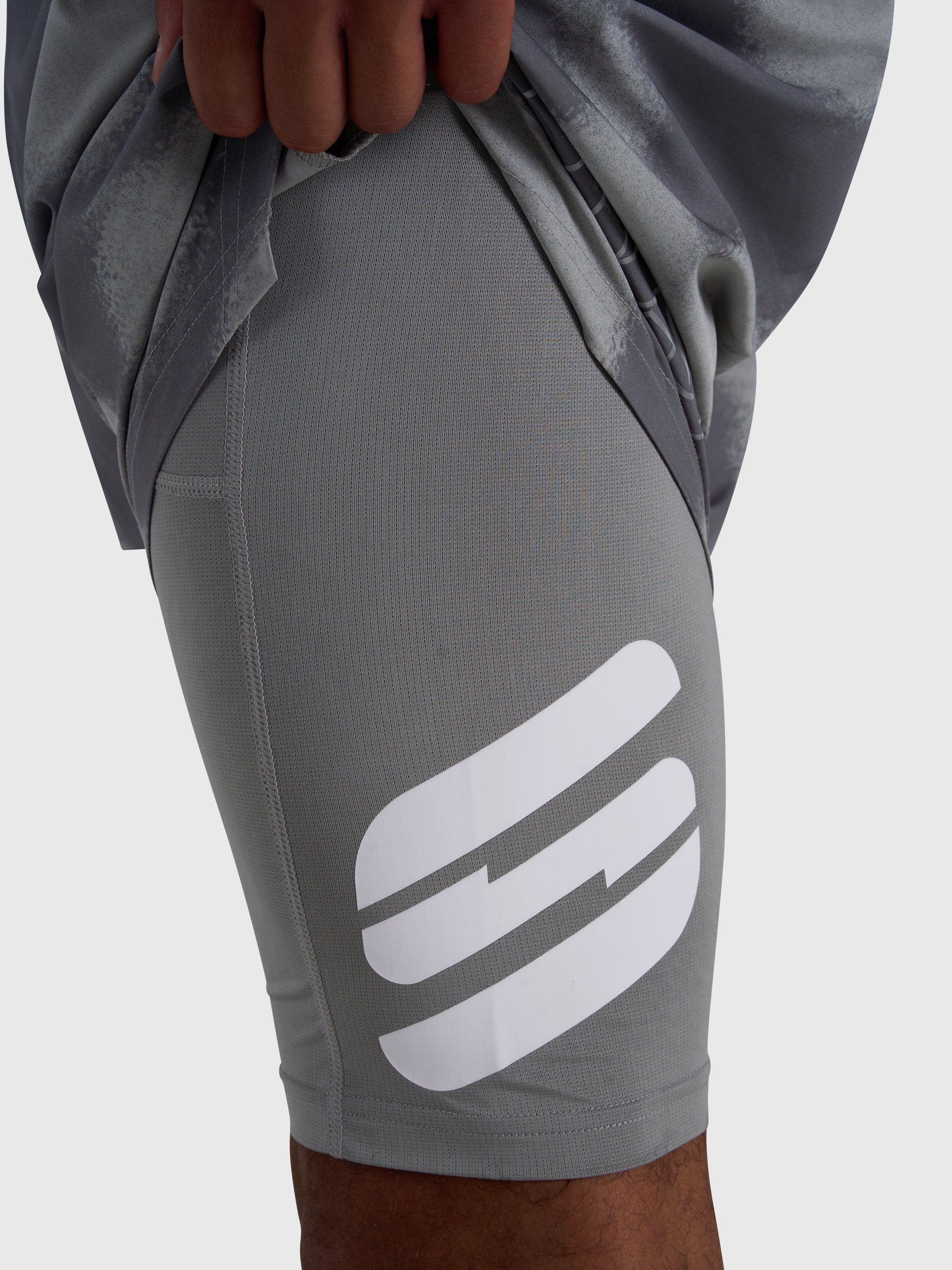 Stamina 2-1 Shorts - Grey/Grey