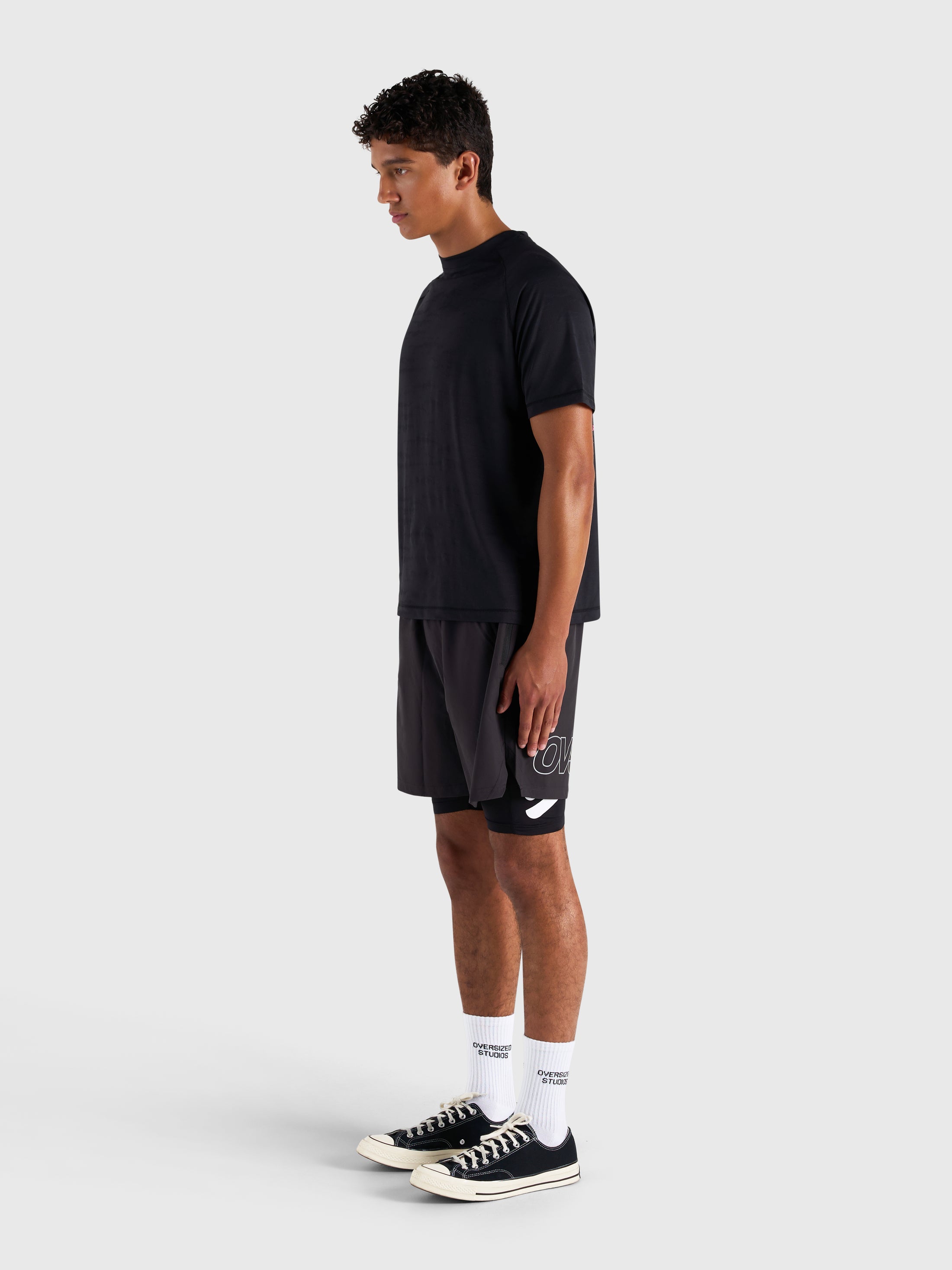 Stamina 2-1 Shorts - Black/White