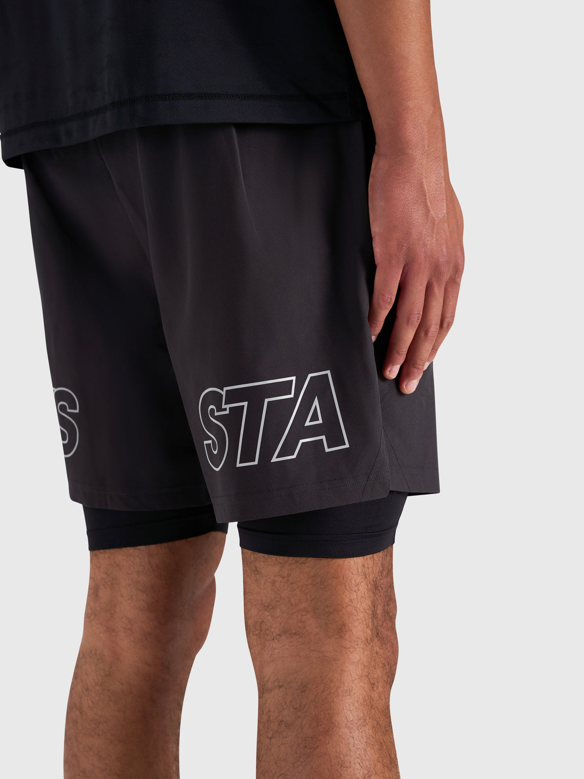 Stamina 2-1 Shorts - Black/White