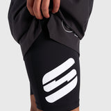 Stamina 2-1 Shorts - Black/White