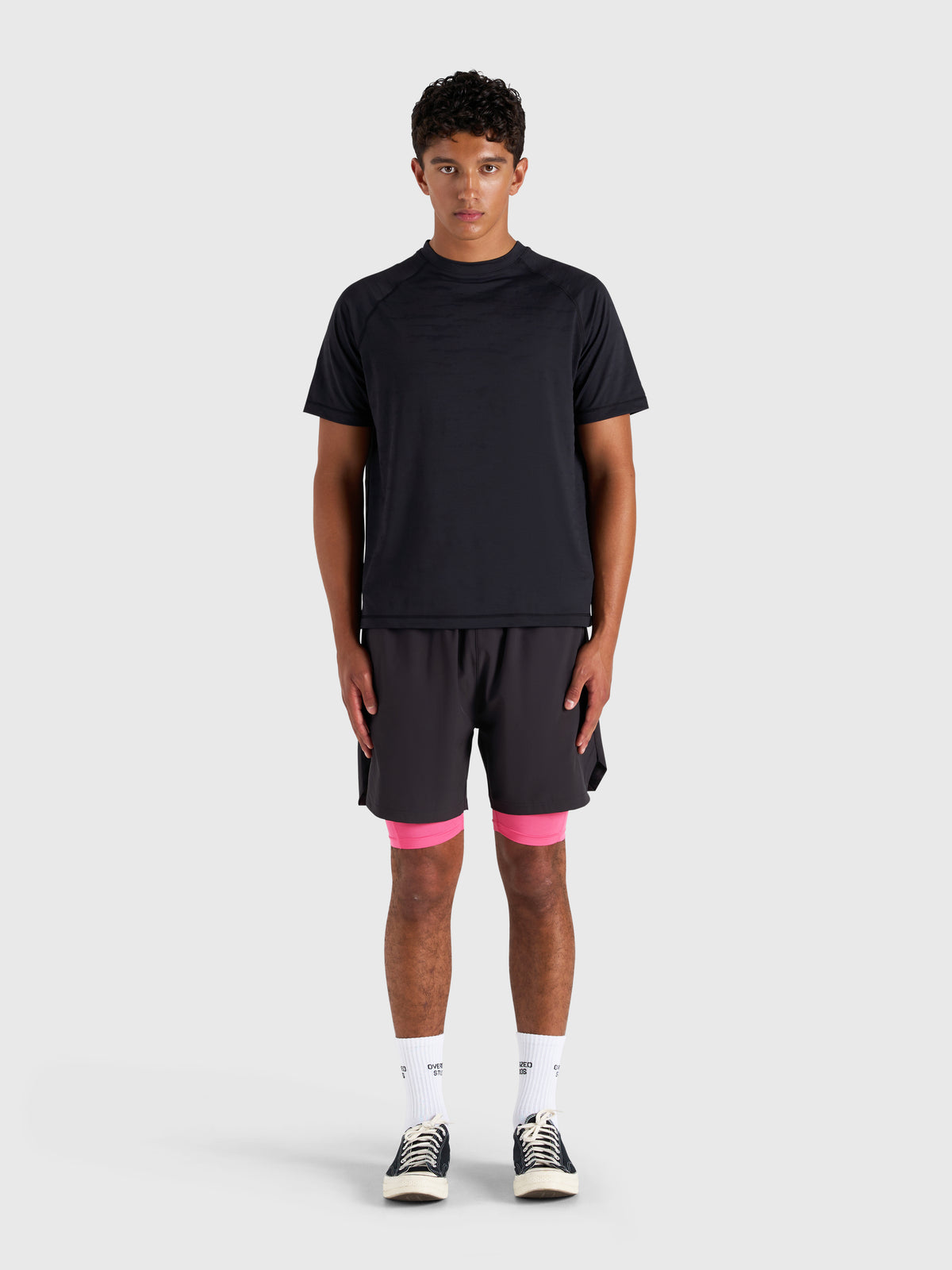 Stamina 2-1 Shorts - Black/Pink