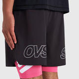 Stamina 2-1 Shorts - Black/Pink