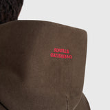 Contrast Zip Hoodie - Vintage Brown/Red