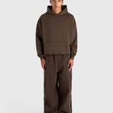 Cursive Hoodie - Vintage Brown/Red