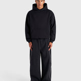 Cursive Hoodie - Vintage Black/White