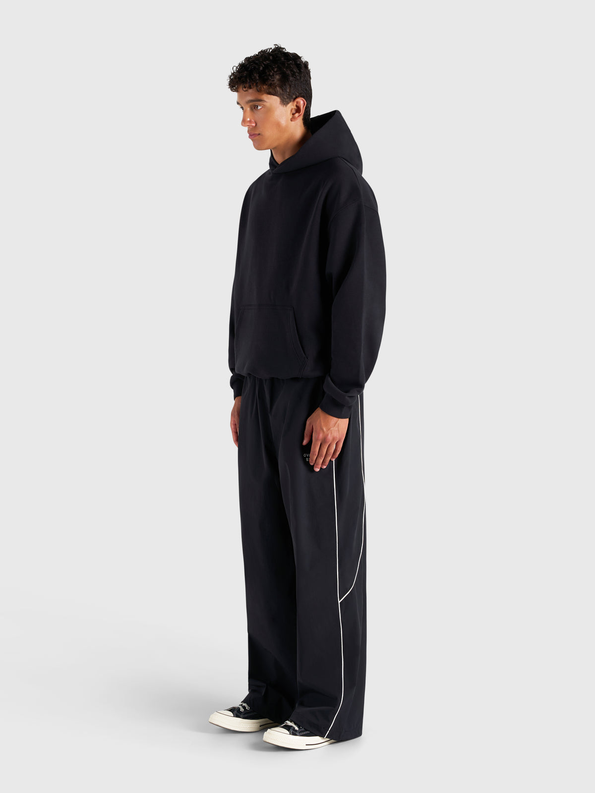 Cursive Hoodie - Vintage Black/White