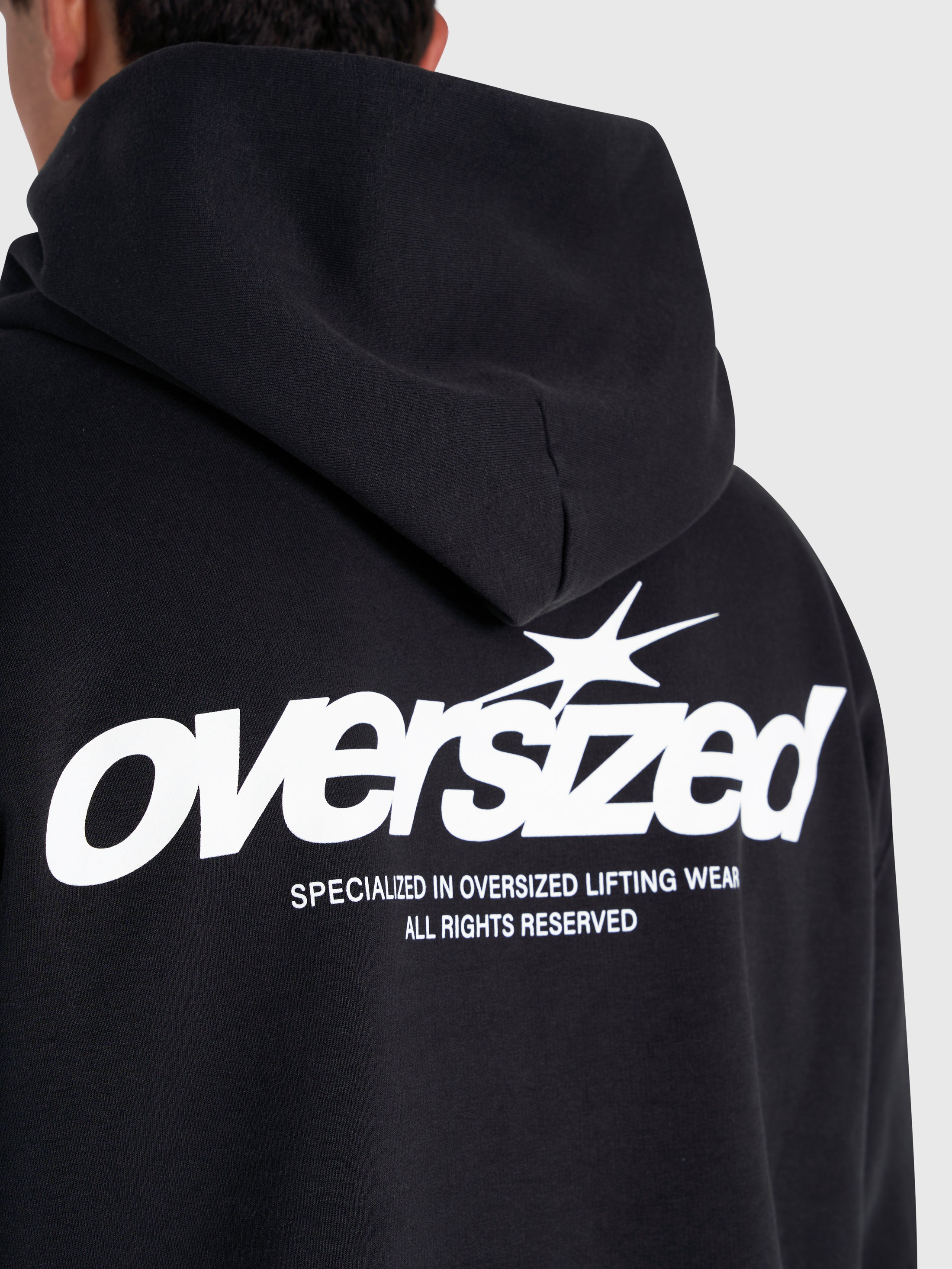 Cursive Hoodie - Vintage Black/White