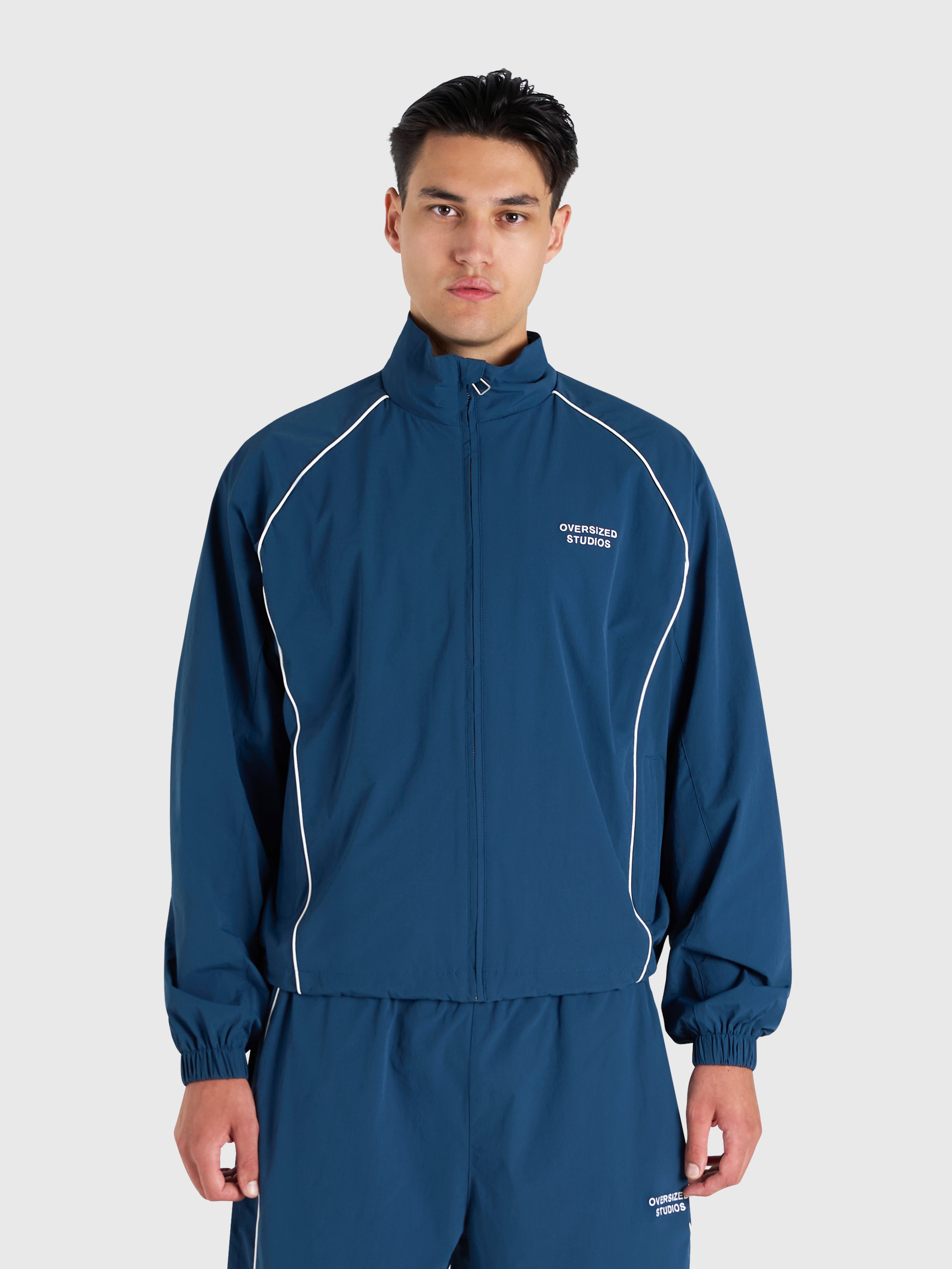 Active Track Jacket - Metallic Blue/White