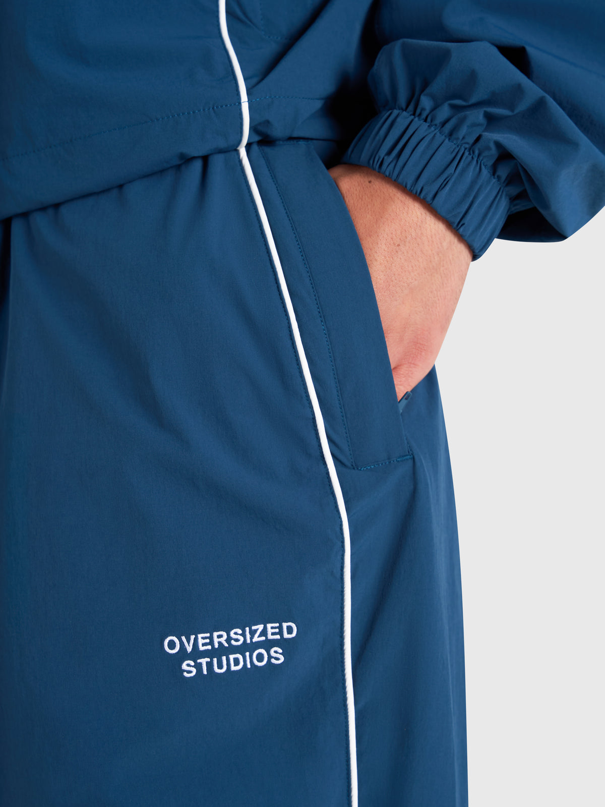 Active Track Pants - Metallic Blue/White
