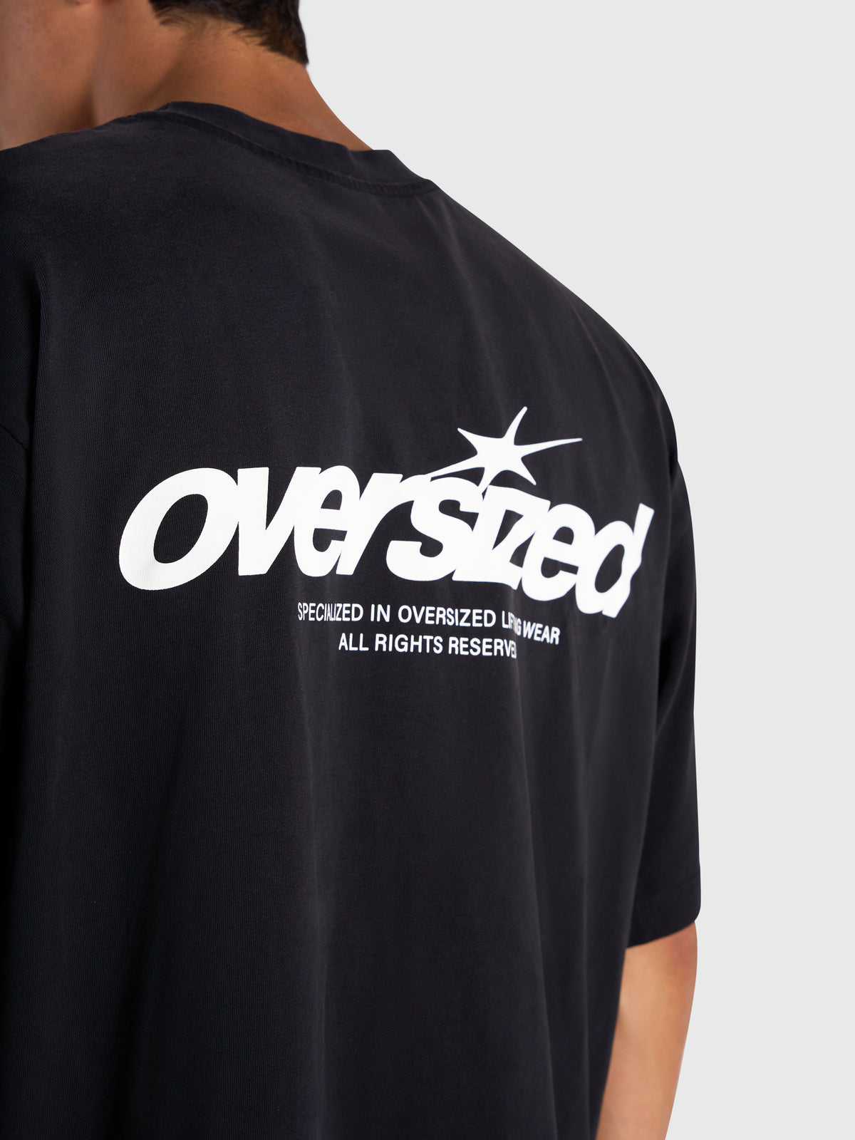 Cursive Heavy Box Tee - Vintage Black/White