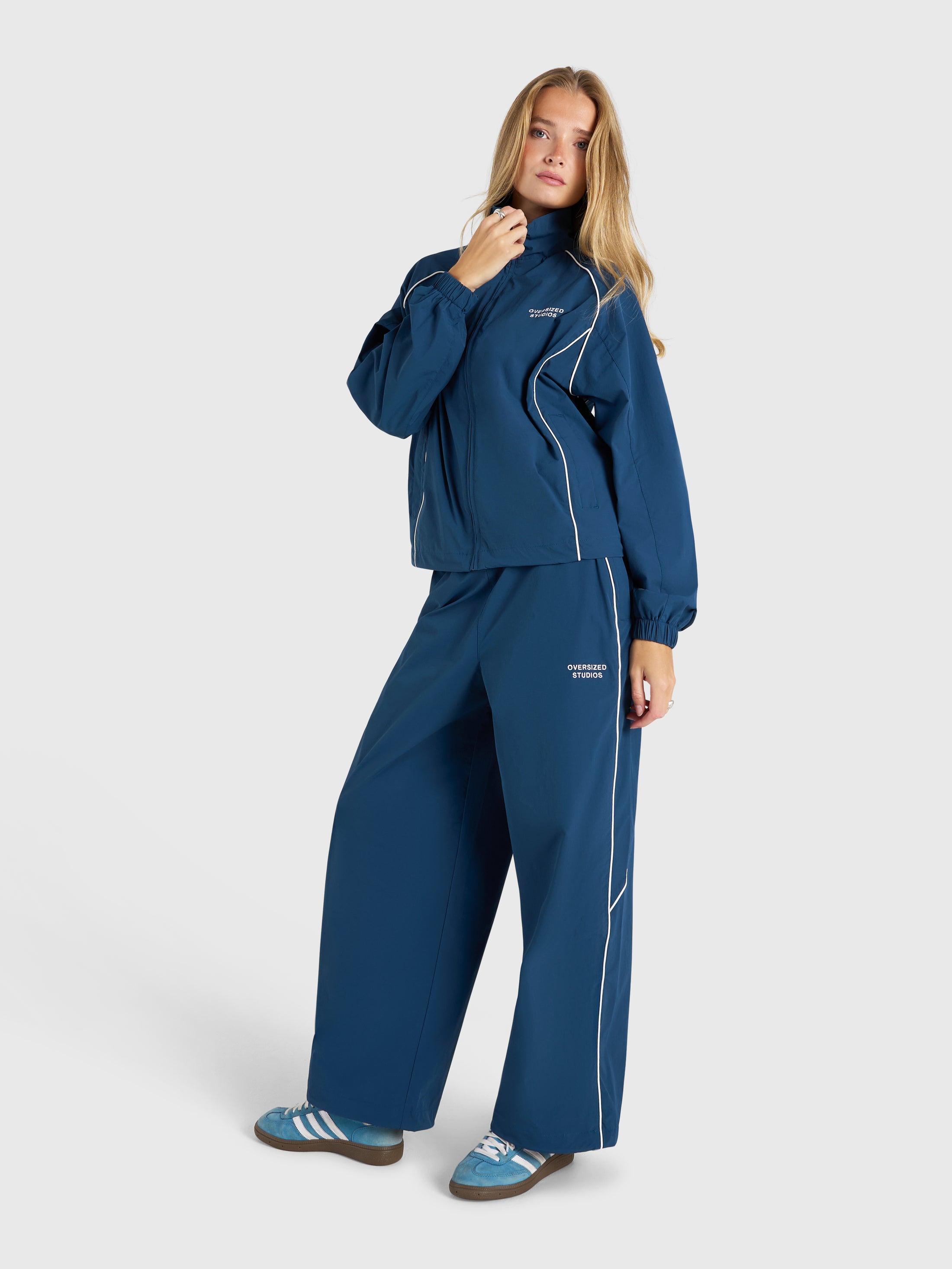 Active Track Pants - Metallic Blue/White