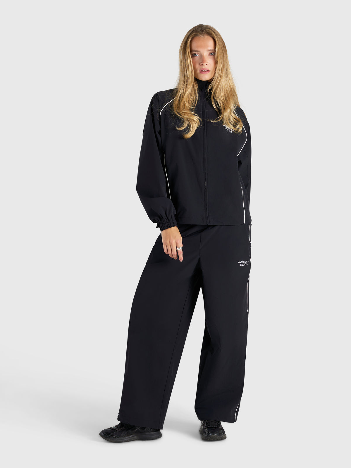 Active Track Pants - Black/White