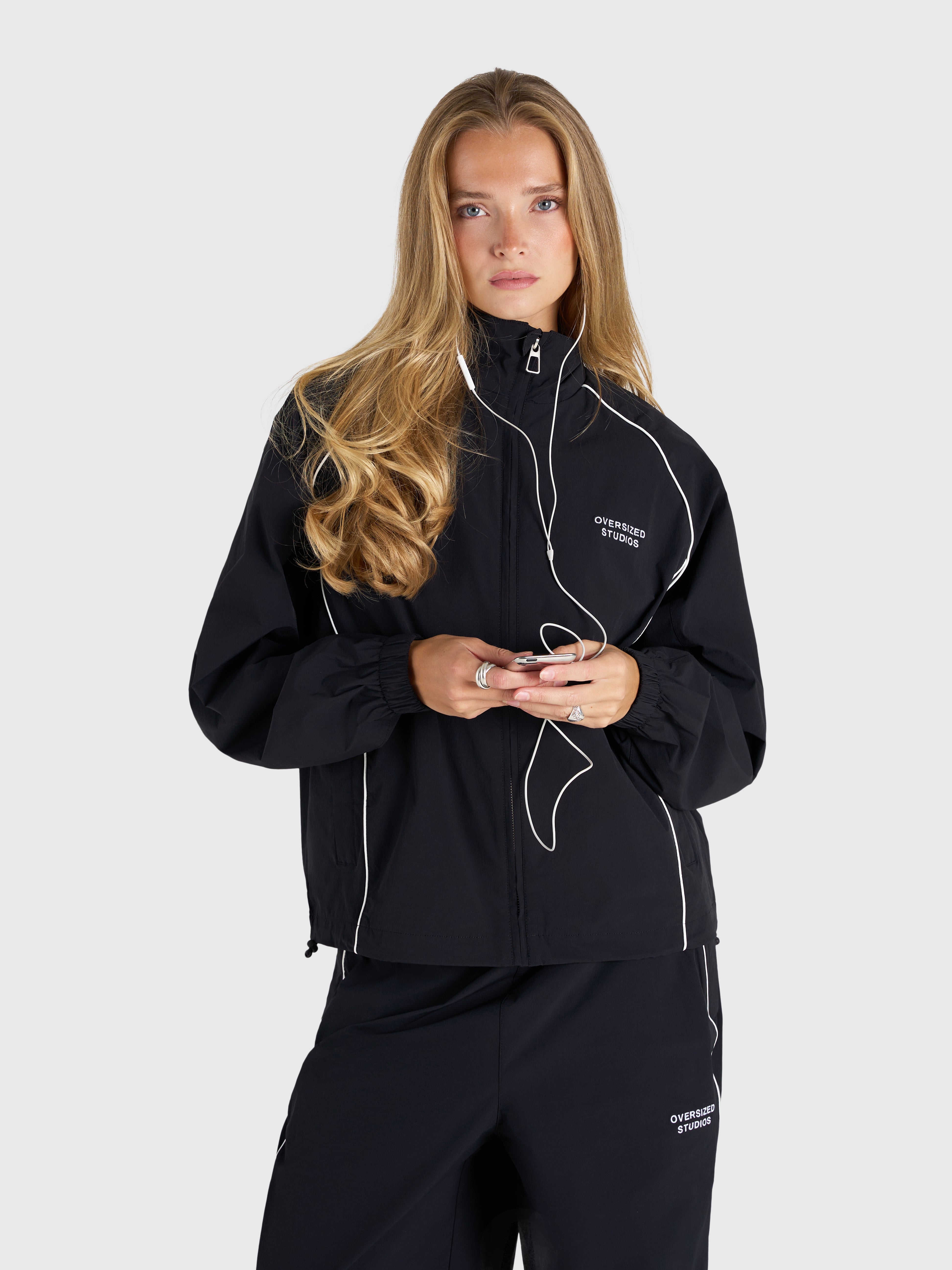 Active Track Jacket - Black/White