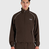 Active Track Jacket - Brown/White