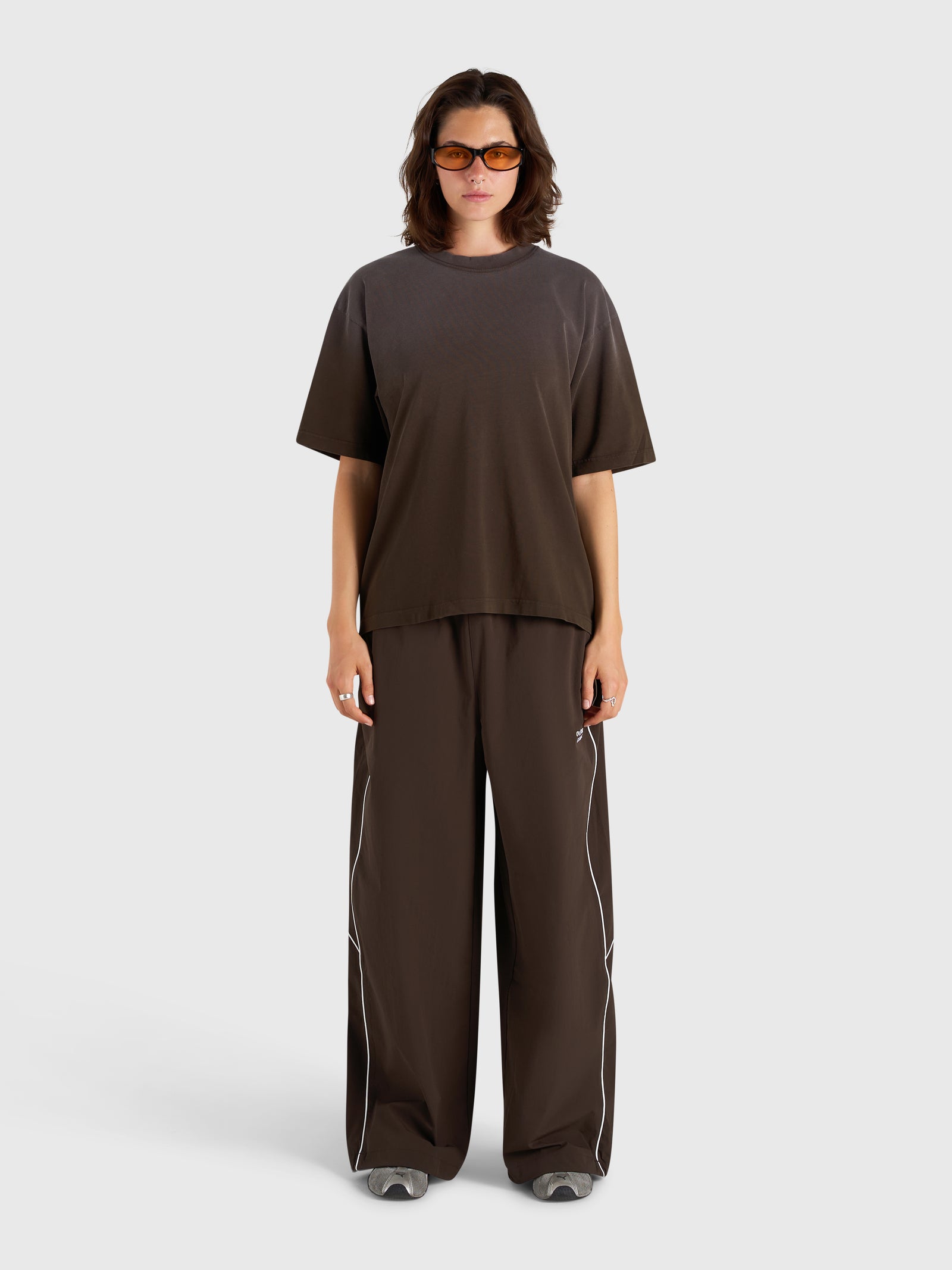Cursive Heavy Box Tee - Vintage Brown/Red