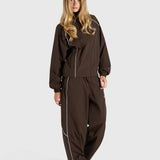 Active Track Pants - Brown/White