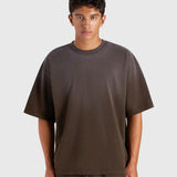 Cursive Heavy Box Tee - Vintage Brown/Red