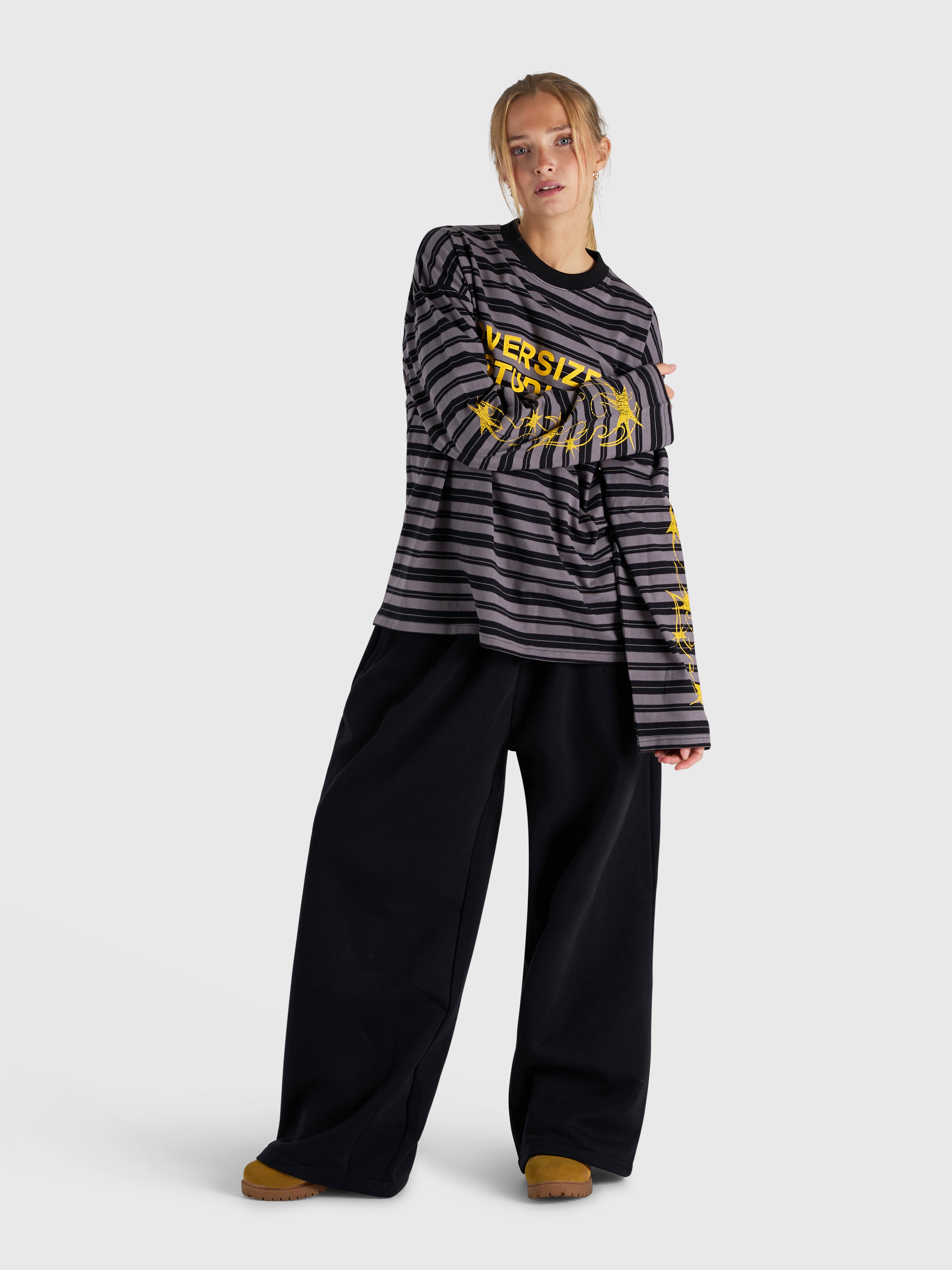 Robbery Printed Long Sleeve - Black/Yellow