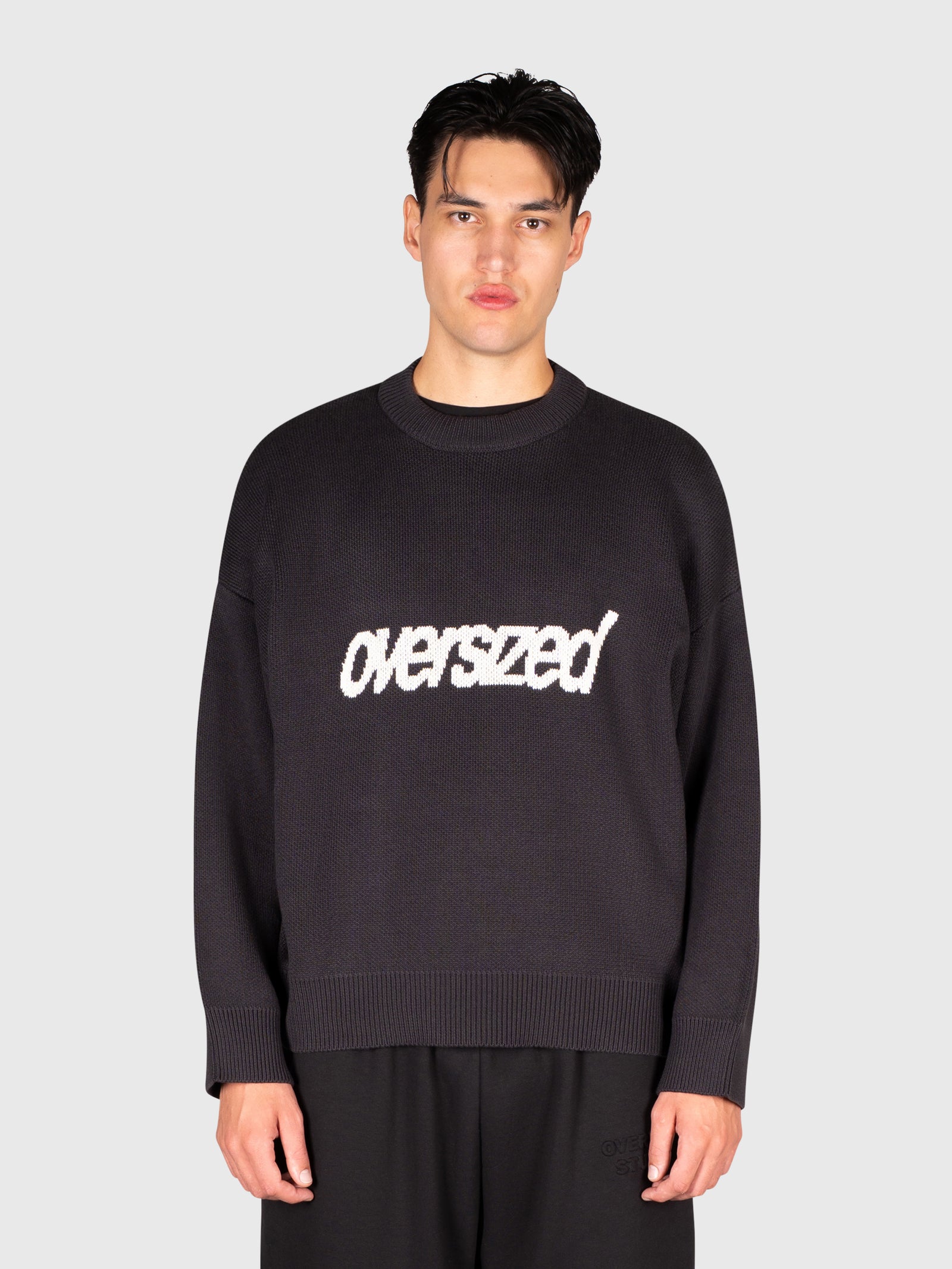 Logo Knit Sweater - Black/White