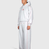 Corner Hoodie - Cloudy Grey/Red