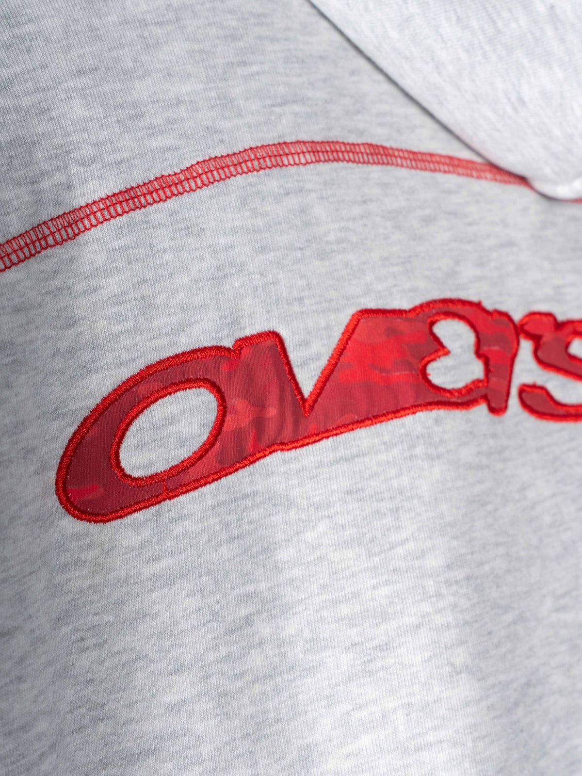 Corner Hoodie - Cloudy Grey/Red