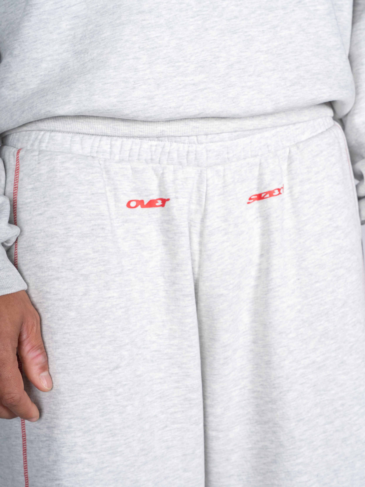 Corner Sweatpants - Cloudy Grey/Red