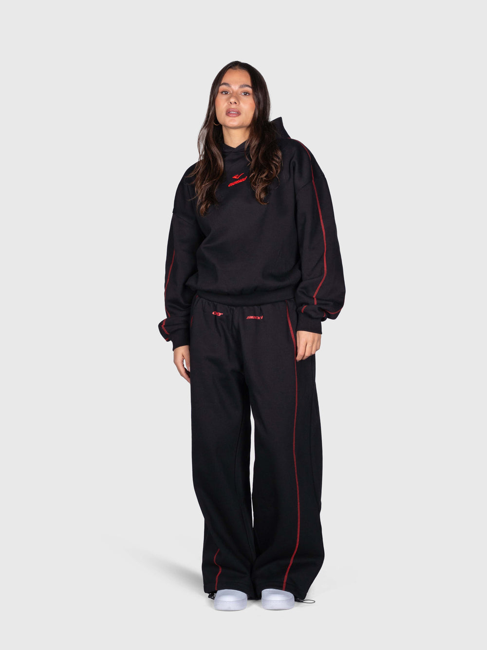 Corner Hoodie - Black/Red