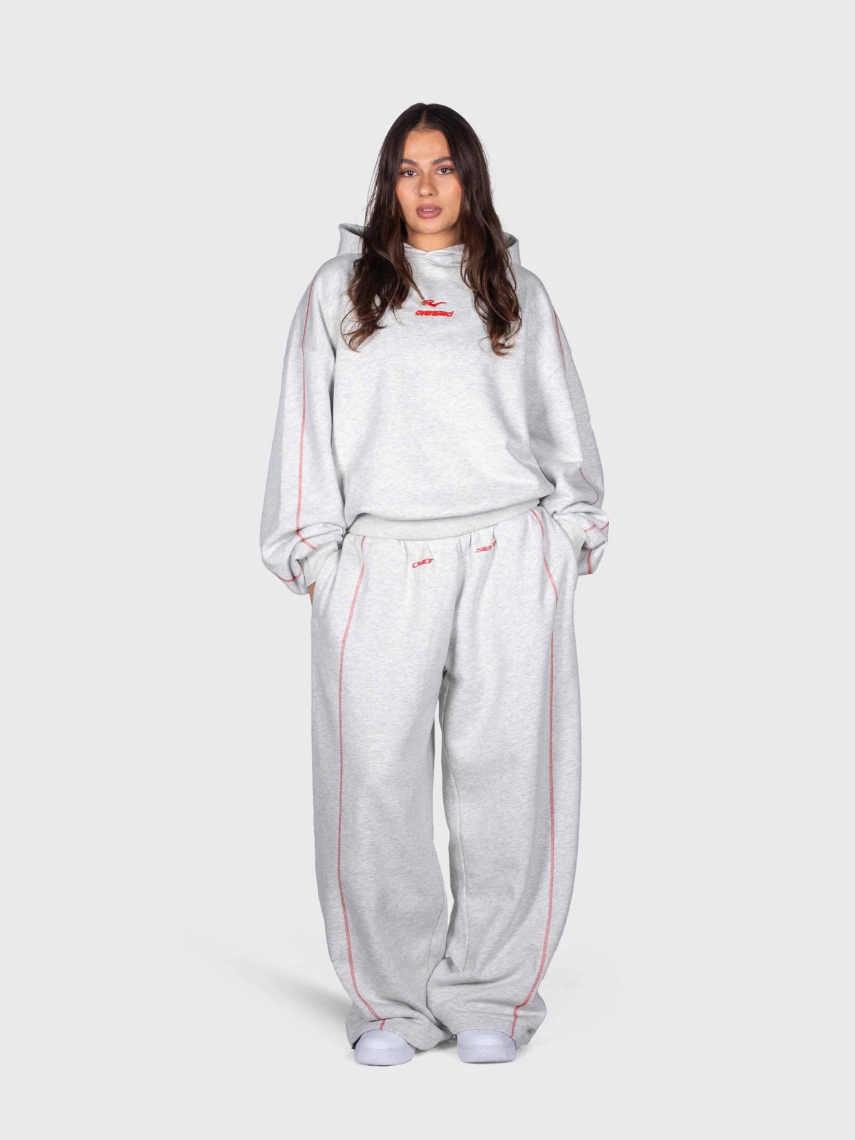 Corner Sweatpants - Cloudy Grey/Red