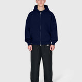 Scuba Embossed Zip Hoodie - Midnight Navy