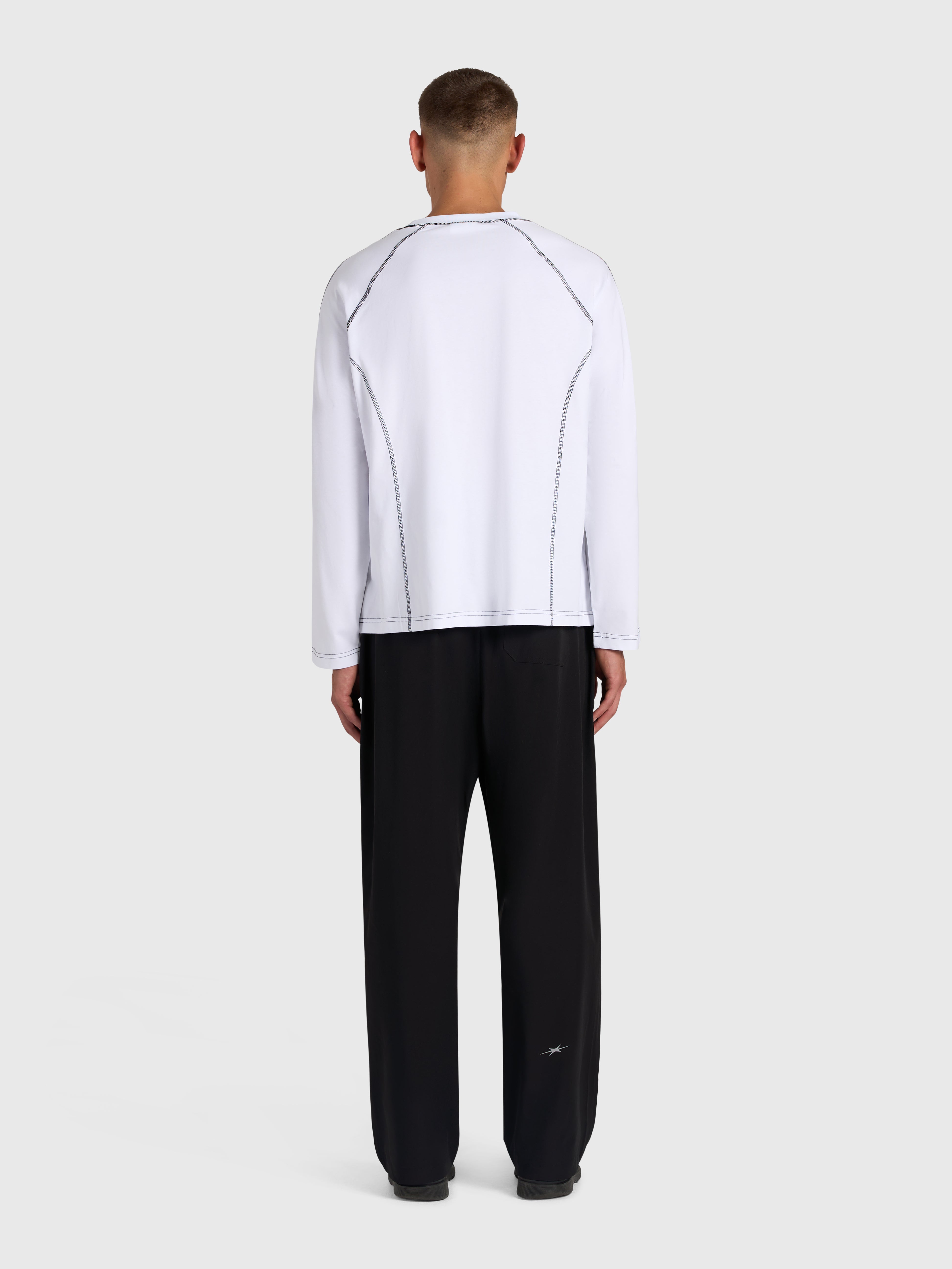 Contrast Raglan Long Sleeve - White/Black