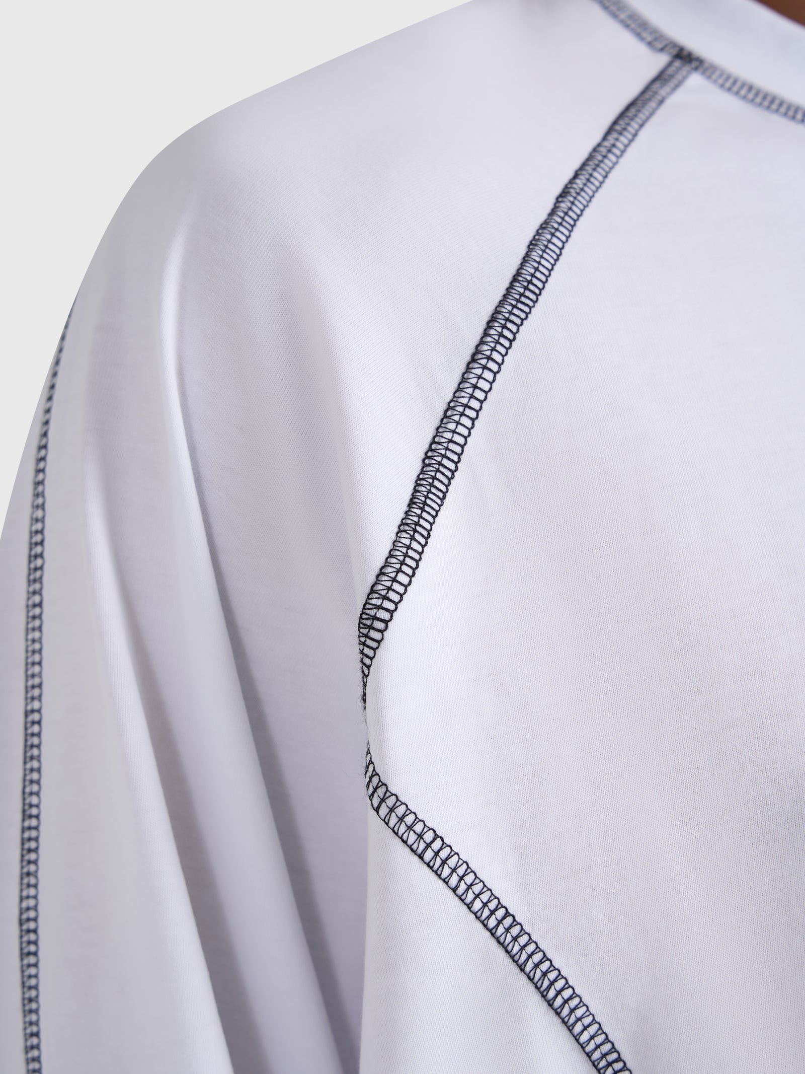 Contrast Raglan Long Sleeve - White/Black