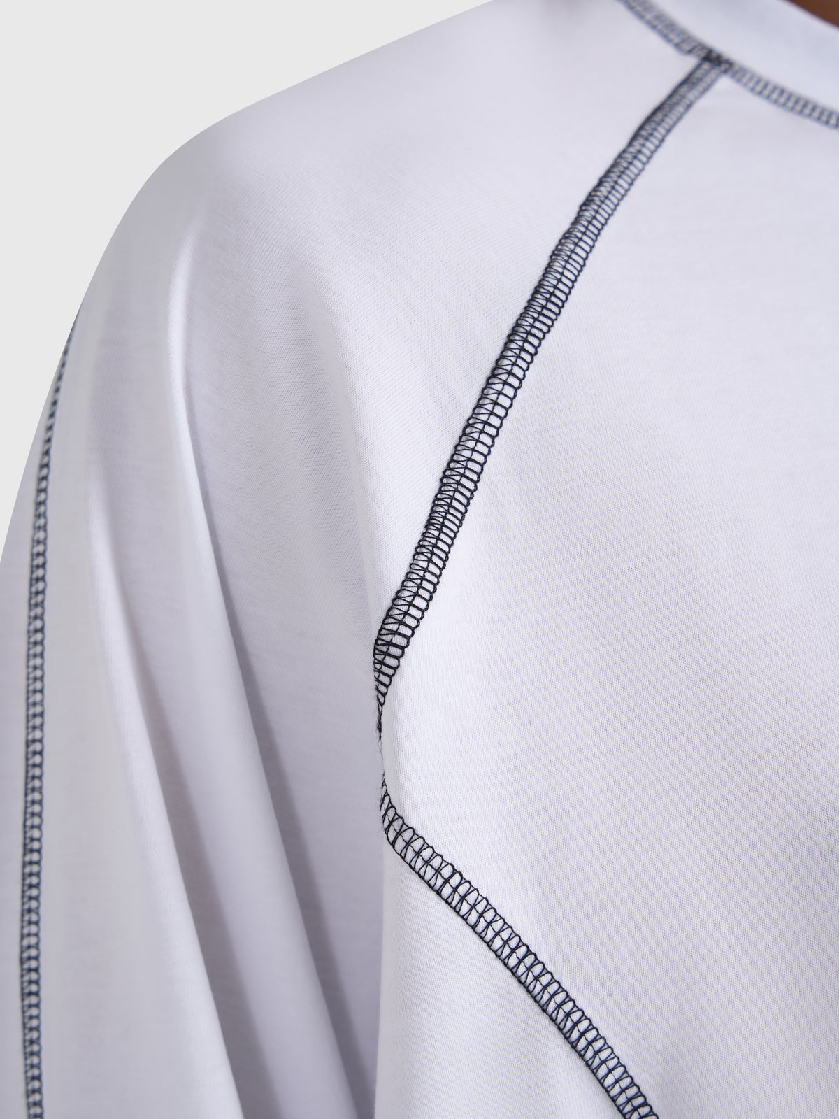 Contrast Raglan Long Sleeve - White/Black