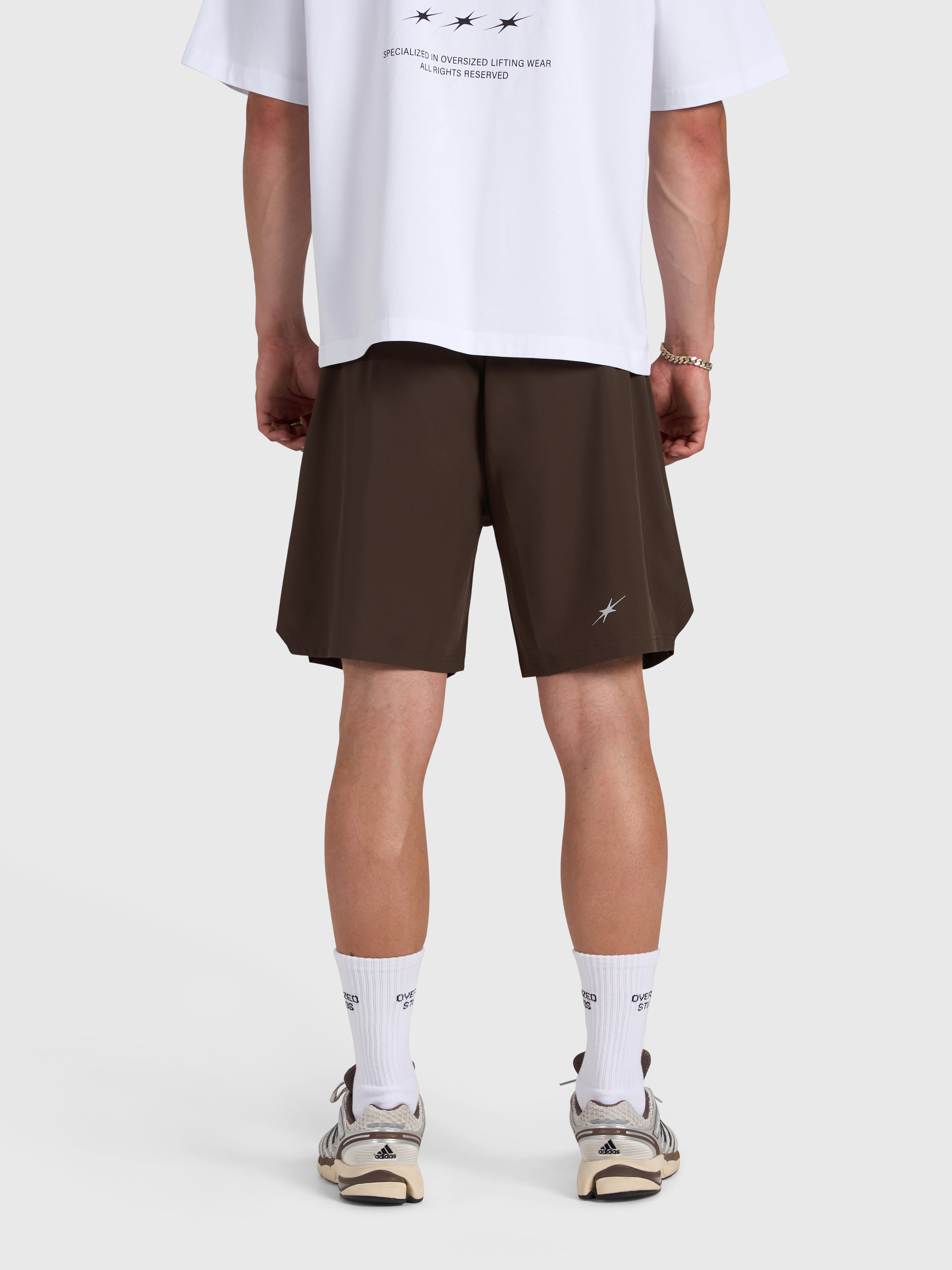 Confidence V2 Tech Shorts - Brown/White