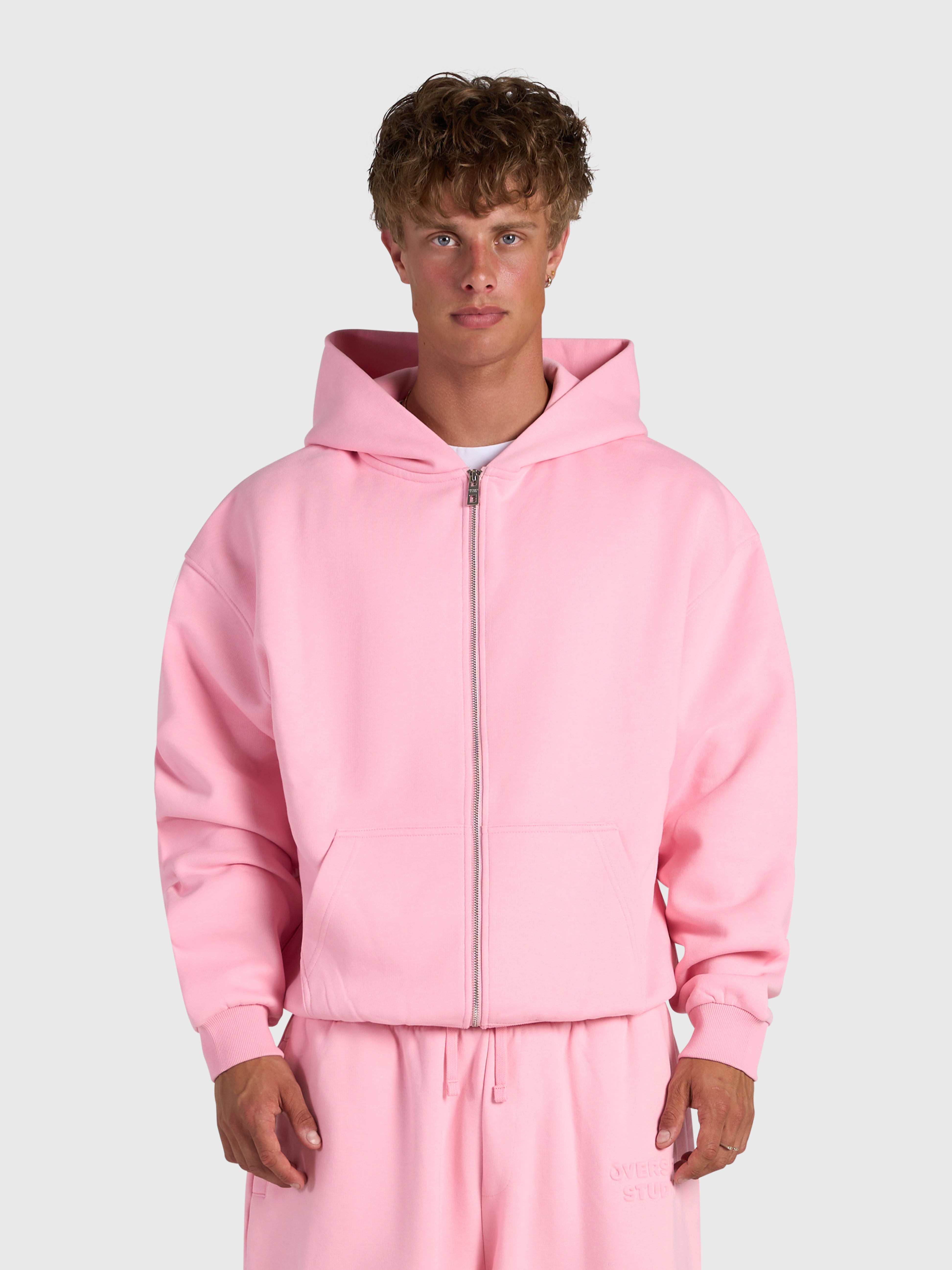 Confidence V2 Zip Hoodie - Pink/White