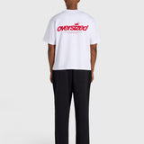 Cursive Box Tee - White/Red
