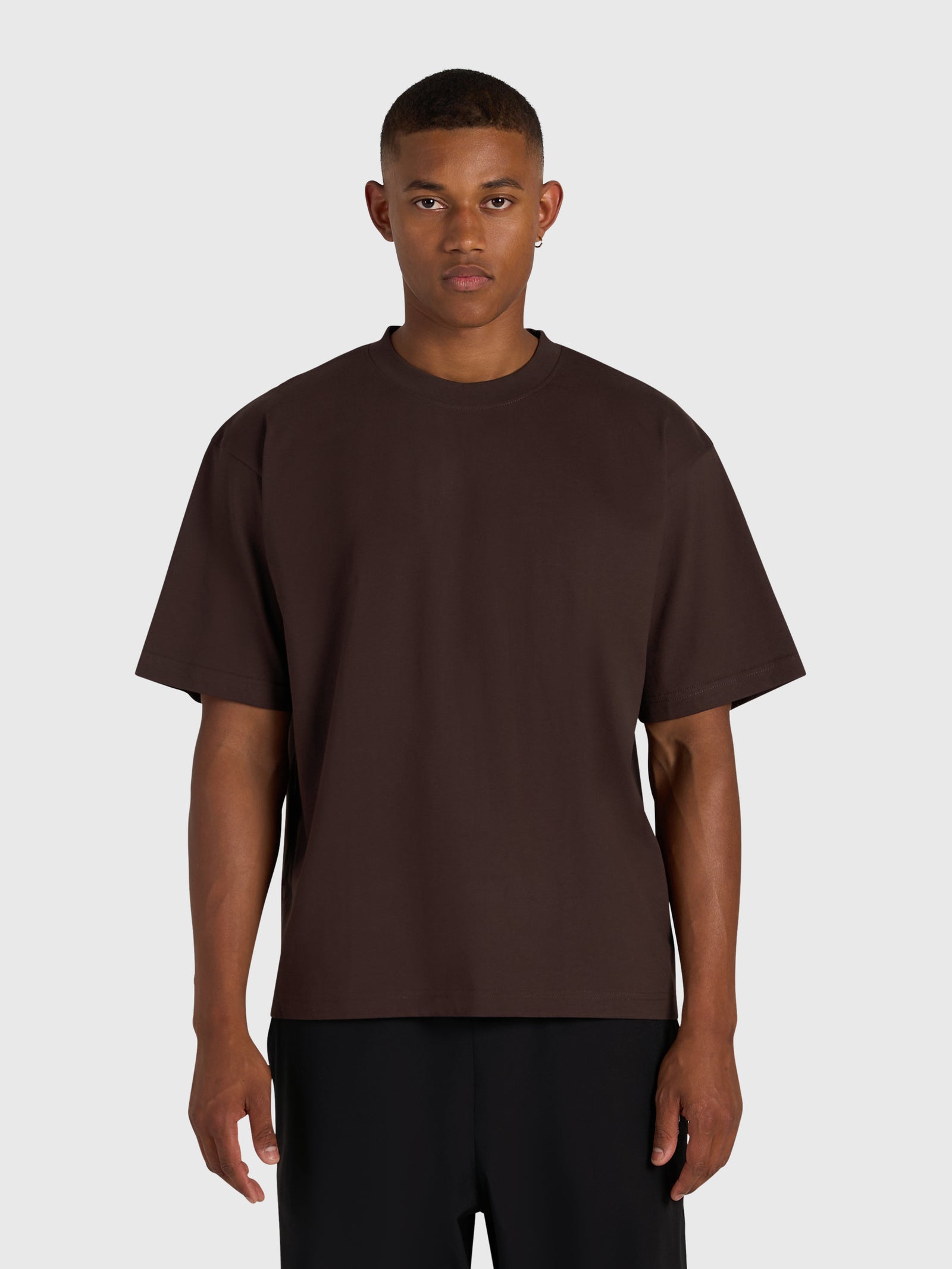 Confidence V2 Box Tee - Brown/White