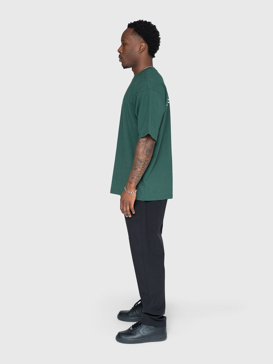 Confidence Heavyweight Box Tee - Forest/White