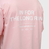 Long Run Box Tee - Pink/White