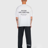 Long Run Box Tee - White/Black