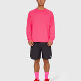Active Long Sleeve Logo - Hot Pink/White