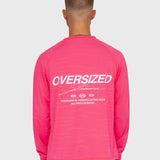 Active Long Sleeve Logo - Hot Pink/White